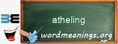 WordMeaning blackboard for atheling